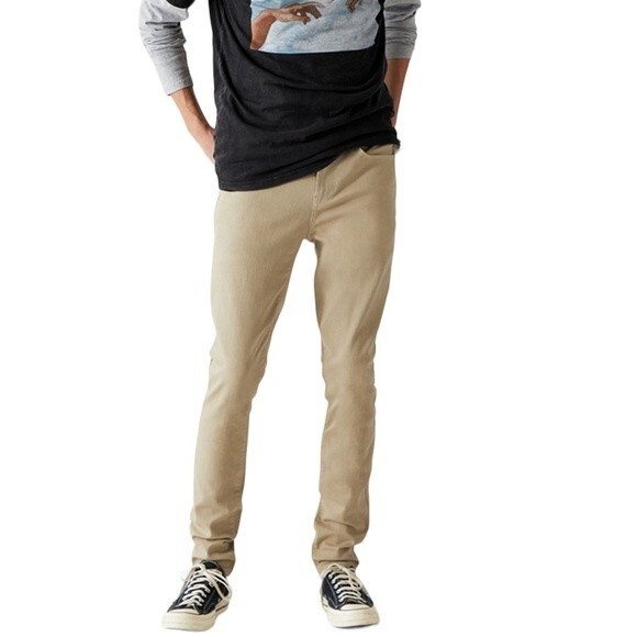 PacSun Other - PacSun Khaki Stacked Skinny Jean Active 4-Way Stretch 5 Pocket Design Button Zip